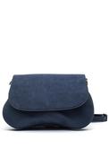 Zen Collection Flap Over Suedette Detail Crossbody Bag, Blue image