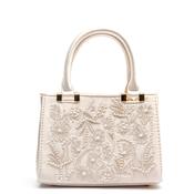 Zen Collection Embroidered Pearl Sequin Mini Grab Bag, Cream image