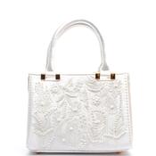 Zen Collection Embroidered Pearl Sequin Mini Grab Bag, White image