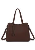 Zen Collection Medium Shoulder Hobo with Crossbody Strap Bag, Brown image