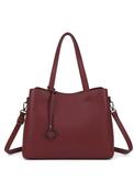Zen Collection Medium Hobo Shoulder with Crossbody Strap Bag, Wine image