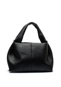 Zen Collection Faux Leather Hobo Shoulder Bag, Black image