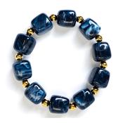 Serafina Collection Square Beaded Bracelet, Navy image