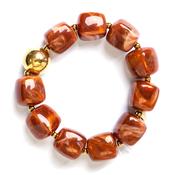 Serafina Collection Chunky Square Beaded Bracelet, Tan image