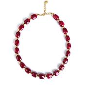 Serafina Collection Square Beaded Necklace, Wine image