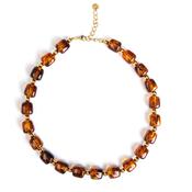 Serafina Collection Square Beaded Necklace, Brown image