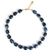 Serafina Collection Square Beaded Necklace, Navy image