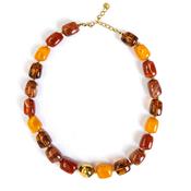 Serafina Collection Chunky Square Beaded Necklace, Orange Multi image