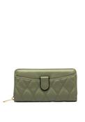 Zen Collection Quilted Large Zip Around Wallet, Sage Green image