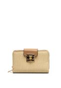 Zen Collection Zip Around Woven Wallet, Light Brown image
