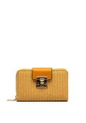 Zen Collection Zip Around Woven Wallet, Yellow image