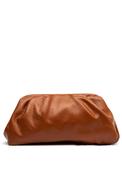 Zen Collection Faux Leather Gathered Clutch Bag, Tan image
