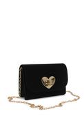 Zen Collection Heart Detail Mini Clutch, Black image