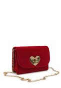 Zen Collection Heart Detail Mini Clutch, Red image