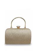 Zen Collection Top Handle Shimmer Clutch, Gold image