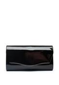 Zen Collection Flap Over Patent Clutch, Black image