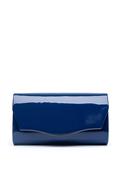 Zen Collection Flap Over Patent Clutch, Blue image