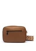 Zen Collection Pebbled Faux Leather Camera Crossbody Bag, Brown image