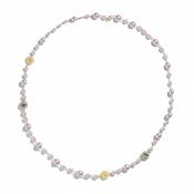 Serafina Collection Flower Detail Long Pearl Necklace, White image