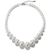 Serafina Collection Classic Graduated Pearl Necklace, White image