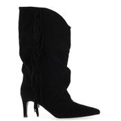 Zen Collection Western Tassel Fringe High Heeled Boots, Black image