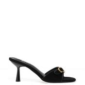 Zen Collection Buckle Detail Mule High Heeled Sandals, Black image
