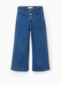 Zippy Girls Button Wide Leg Jeans, Blue image