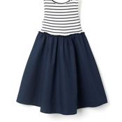 Zippy Girl Sleeveless Stripe Dress, Navy image