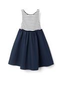 Zippy Girl Sleeveless Stripe Dress, Navy image