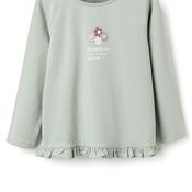 Zippy Girl Long Sleeve Floral Detail Top, Green image