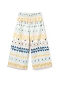 Zippy Girls Wide Leg Print Trouser, Beige Multi image