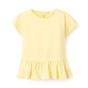 Zippy Girl Short Sleeve Peplum Tee, Yellow