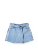 Zippy Girls Frayed Hem Denim Skort, Blue image