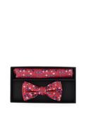 1880 Club Bow Tie &amp; Pocket Square Set, Red image