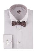 1880 Club Boys Long Sleeve Shirt with Bow Tie, Wine image