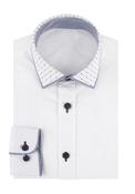 1880 Club Boys Long Sleeve Shirt with Pattern Collar, White image