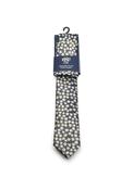1880 Club Floral Print Handmade Tie and Pocket Square, Black Multi image