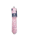 1880 Club Floral Handmade Tie and Pocket Square, Pink Multi image