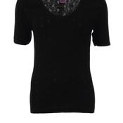 White Snowdrop Short Sleeve Spencer, Black image