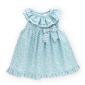 Sardon Baby Girl Sleeveless Print Dress, Green image