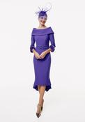 Gabriela Sanchez Detailed Fishtail Midi Dress, Purple image