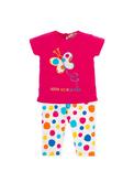Agatha Ruiz De La Prada Girl Butterfly Tee and Legging Set, Pink Multi image