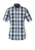 Casa Moda Check Short Sleeve Shirt, Blue Multi image