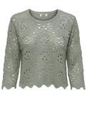 JDY Natasha Crochet Knit Sweater, Seagrass image