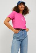 JJXX Valentine Crop T-Shirt, Carmine Rose image