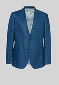 Magee 1866 Liffey Irish Linen Check Blazer, Blue &amp; Navy image