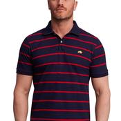 Raging Bull Thin Stripe Polo Shirt, Deep Red