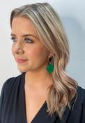 Seventy1 Diamond Resin Charm Earrings, Green