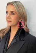 Seventy1 Double Hoop Earrings, Pink