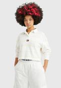 Tommy Jeans Womens Crop Rugby Shirt, Faint Pink image